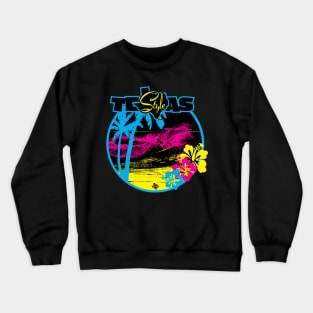 Texas Style Surfer in CMYK Crewneck Sweatshirt